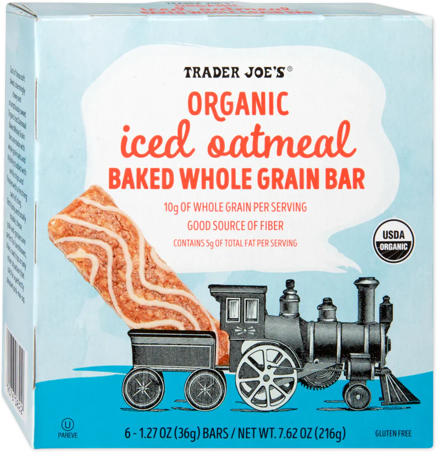 Trader Joe's Organic Iced Oatmeal Baked Whole Grain Bars, 216g