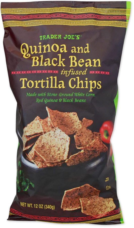 Trader Joe's Quinoa and Black Bean infused Tortilla Chips, 340g