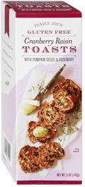 Trader Joe's Gluten Free Cranberry Raisin Toasts, 142g