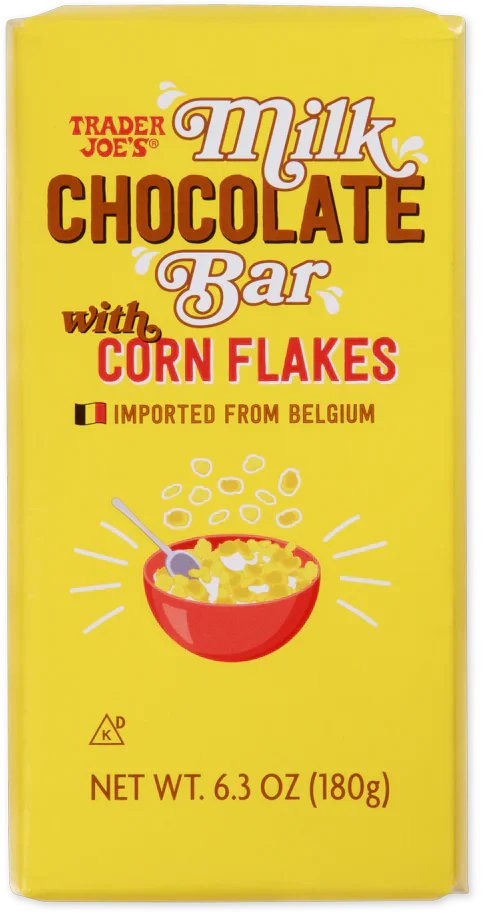 Trader Joe's Milk Chocolate Bar with Corn Flakes, 180g