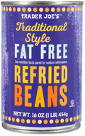 Trader Joe's Traditional Style Fat Free Refried Beans, 454g