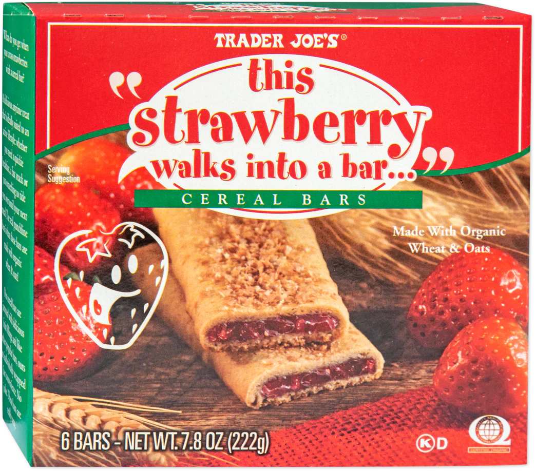 Trader Joe's "This Strawberry Walks into a Bar" Cereal Bars, 222g
