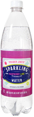 Trader Joe's Sparkling Water, Raspberry Lime, 1L