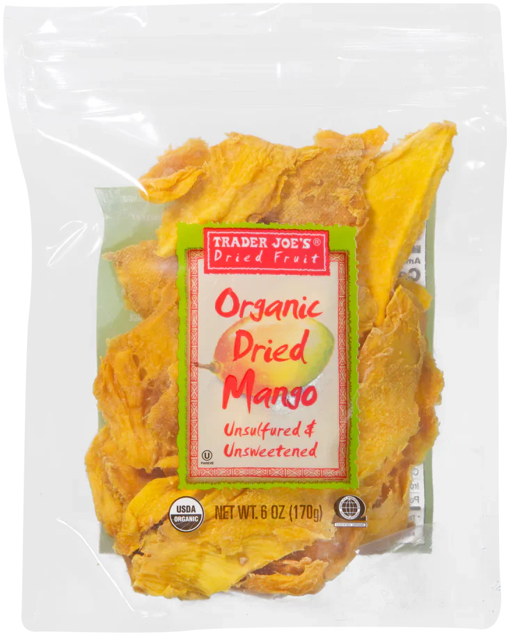 Trader Joe's Organic Dried Mango Unsulfured & Unsweetened, 170g