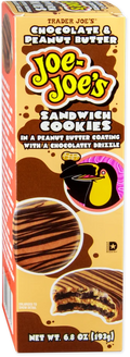 Trader Joe's Chocolate & Peanut Butter Joe-Joe's Sandwich Cookies, 193g