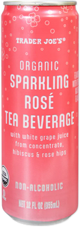 Trader Joe's Organic Sparkling Rosé Tea Beverage, 355mL