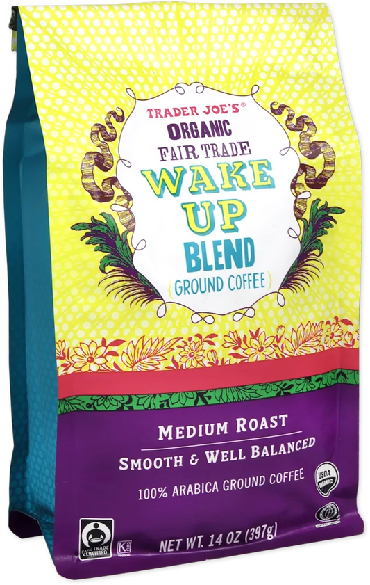 Trader Joe's Organic Fair Trade Wake Up Blend Ground Coffee, 397g