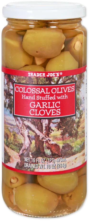 Trader Joe's Colossal Olives Stuffed with Garlic Cloves, 284g