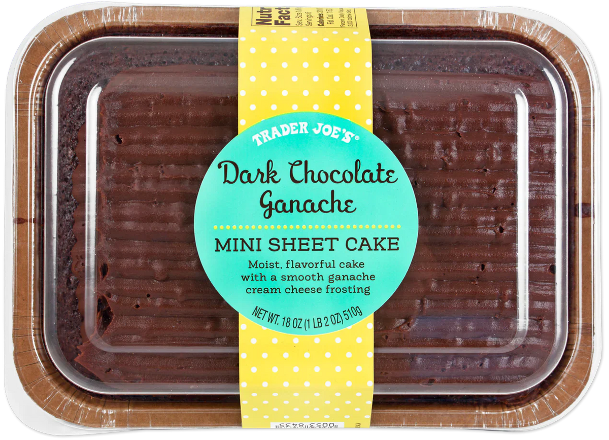 Trader Joe's Dark Chocolate Ganache Mini Sheet Cake, 510g