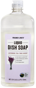 Trader Joe's Liquid Dish Soap, Lavender Tea Tree Scent, 739mL