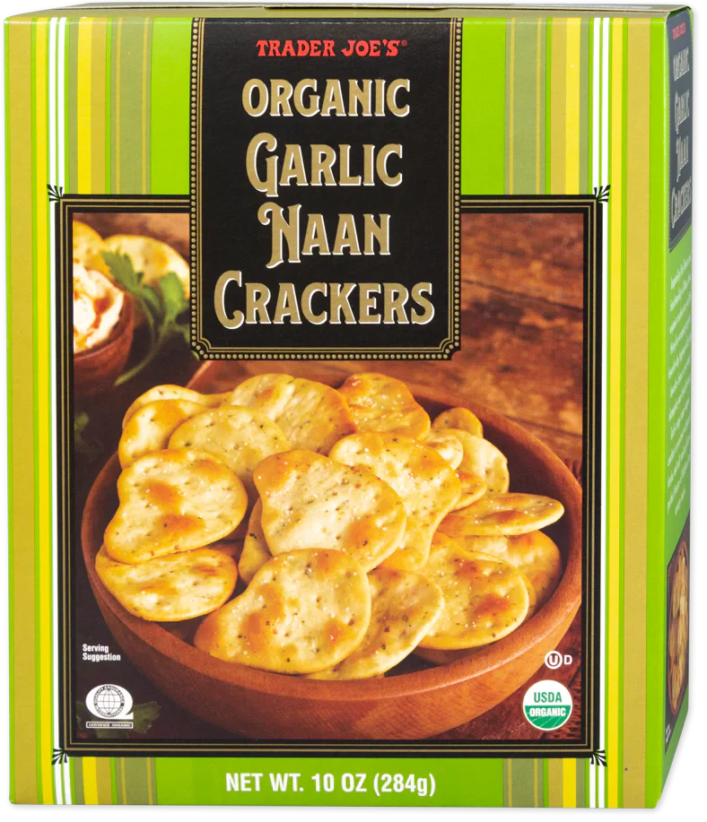 Trader Joe's Organic Garlic Naan Crackers, 284g
