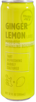 Trader Joe's Probiotic Sparkling Beverage, Ginger Lemon, 355mL