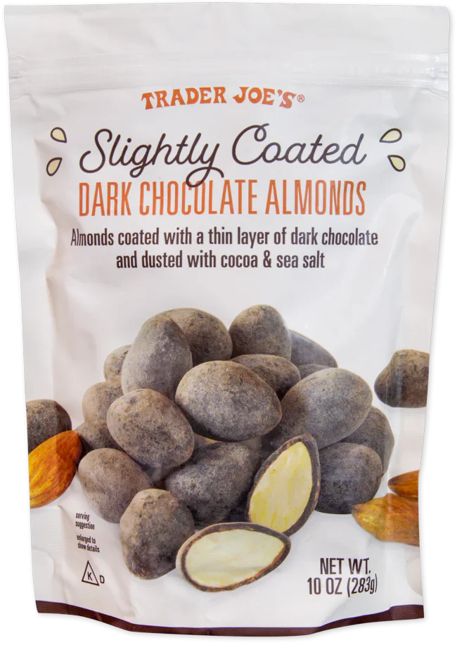 Trader Joe's Slightly Coated Dark Chocolate Almonds, 283g