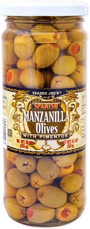 Trader Joe's Spanish Manzanilla Olives with Pimento Paste, 411g