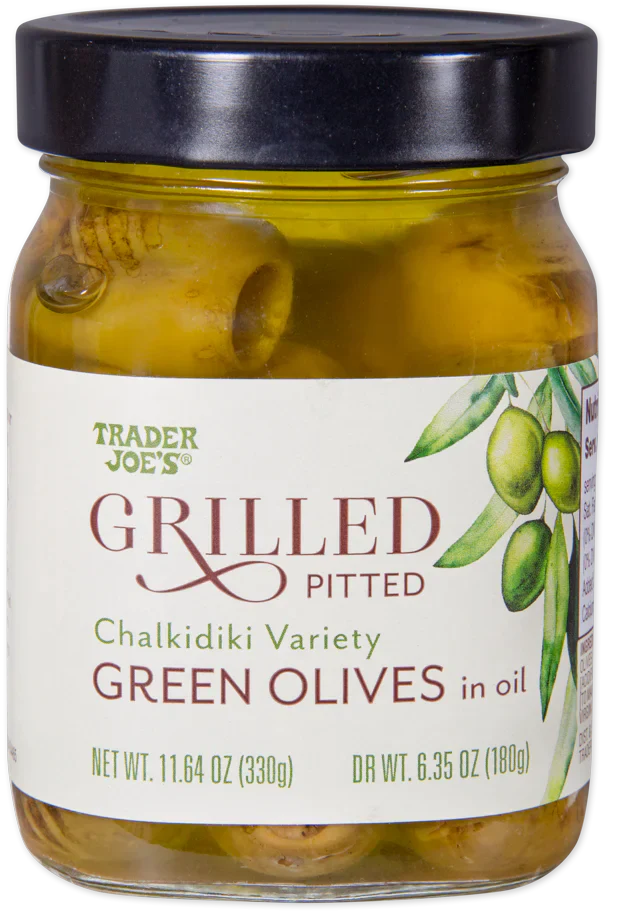 Trader Joe's Grilled Pitted Green Olives, 330g