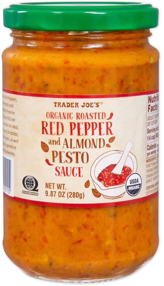 Trader Joe's Organic Roasted Red Pepper and Almond Pesto Sauce, 280g