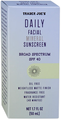 Trader Joe's Daily Facial Mineral Sunscreen SPF 40, 50mL