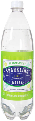 Trader Joe's Sparkling Water, Lime, 1L