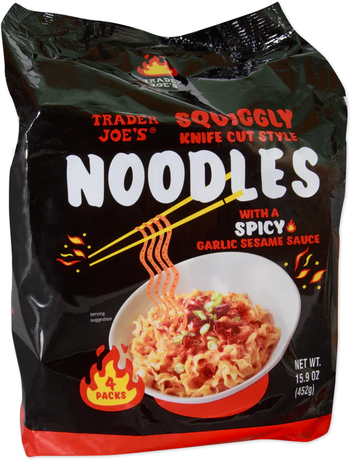 Trader Joe's Spicy Squiggly Knife Cut Noodles, 452g