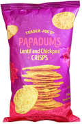 Trader Joe's Papadums Lentil and Chickpea Crisps, 142g