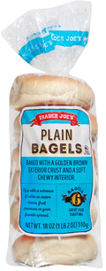 Trader Joe's Plain Bagels, 510g