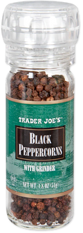 Trader Joe's Black Peppercorns with Grinder, 51g