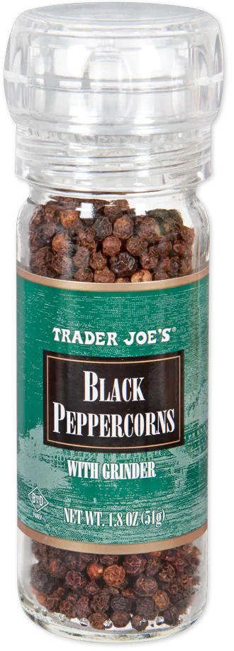 Trader Joe's Black Peppercorns with Grinder, 51g