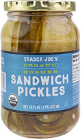 Trader Joe's Organic Kosher Sandwich Pickles, 473mL
