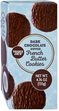 Trader Joe's Dark Chocolate Dipped French Butter Cookies, 135g