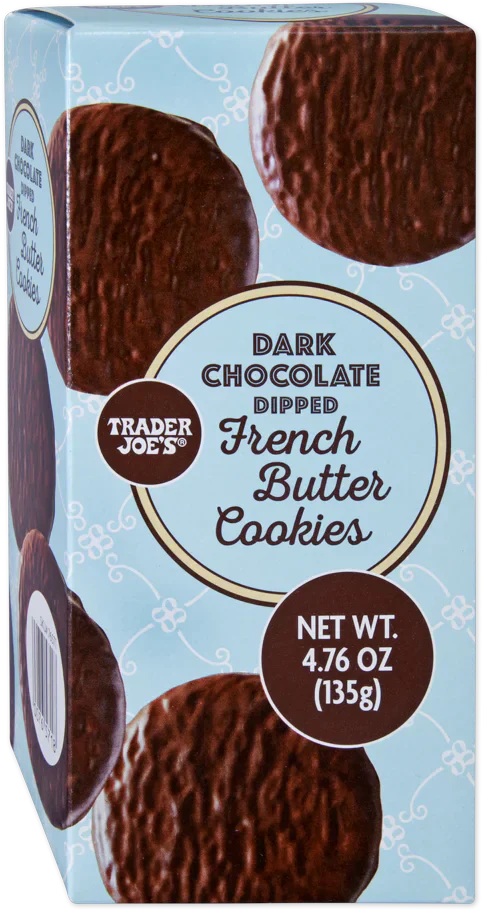 Trader Joe's Dark Chocolate Dipped French Butter Cookies, 135g