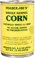 Trader Joe's Whole Kernel Corn, 425g