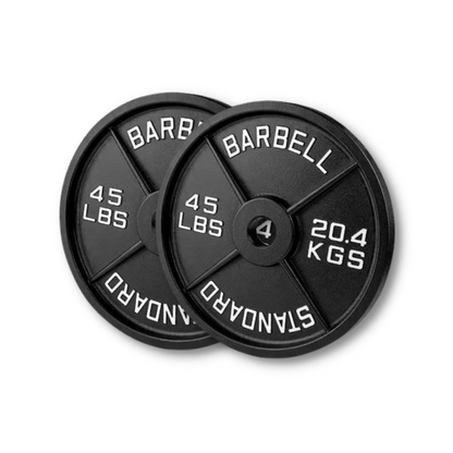 Cast Iron Weight Plates - Standard, Olympic in LBs, KGs