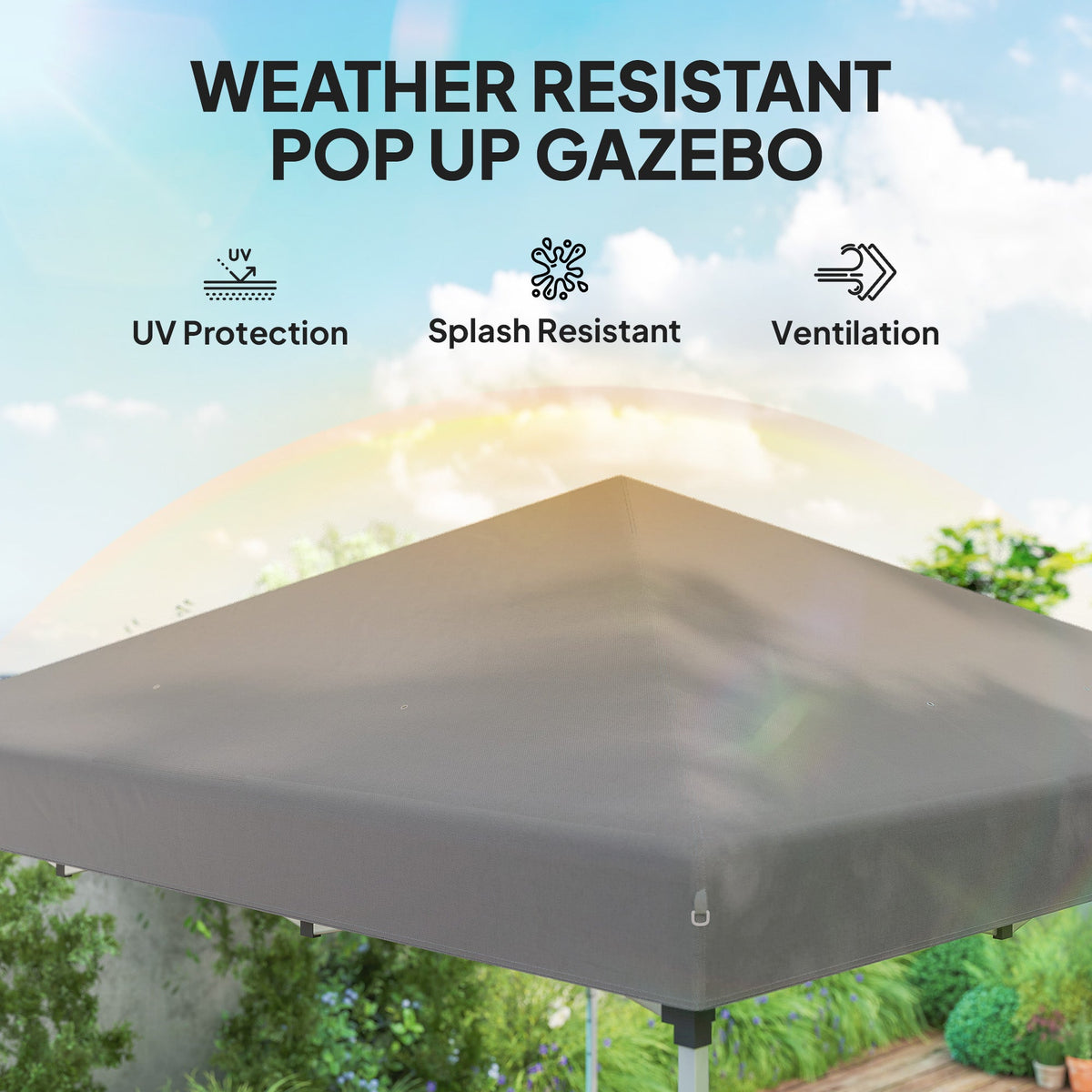 10' x 10' Pop Up Canopy with Sidewalls, Roller Bag, Height Adjustable Instant Tent for Outdoor, Garden, Patio, Black