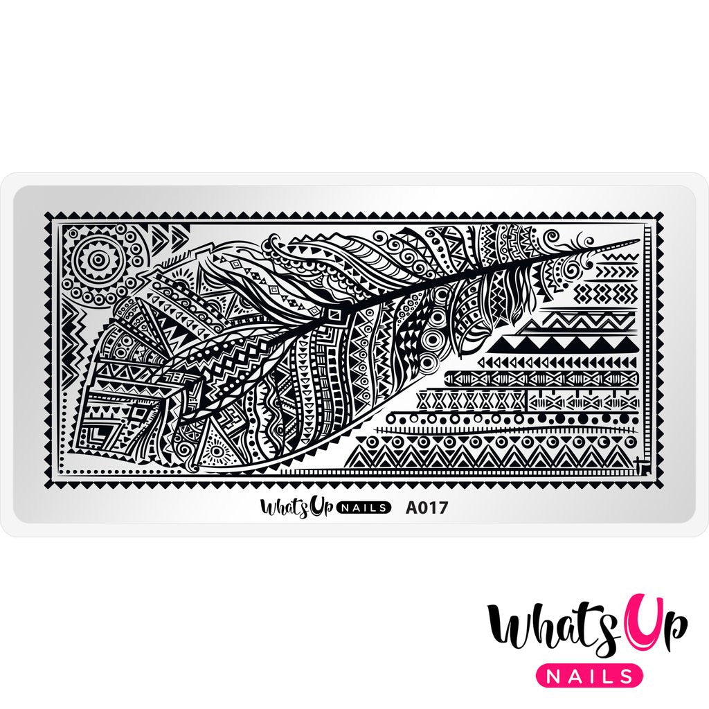 Whats Up - Tribal Feather Stamping Plate