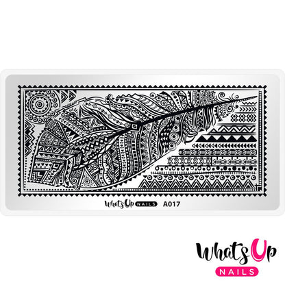 Whats Up - Tribal Feather Stamping Plate