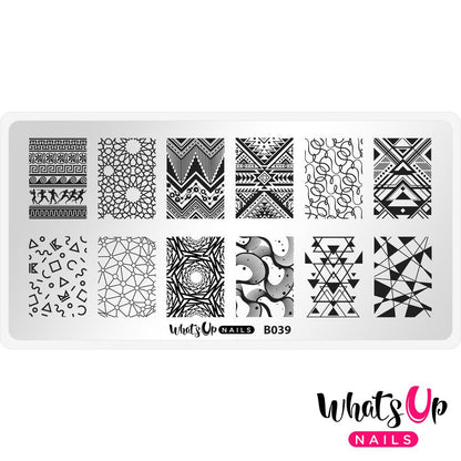 Whats Up - Geometric Trance Stamping Plate