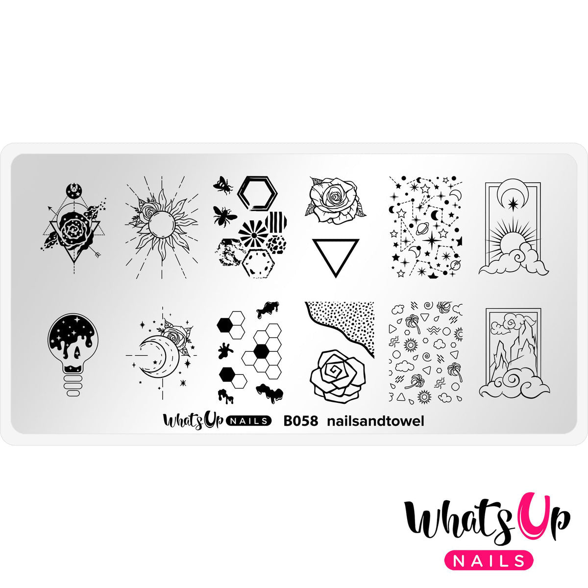 Whats Up - Nailsandtowel Stamping Plate