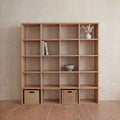 Cube bookshelf in white oak