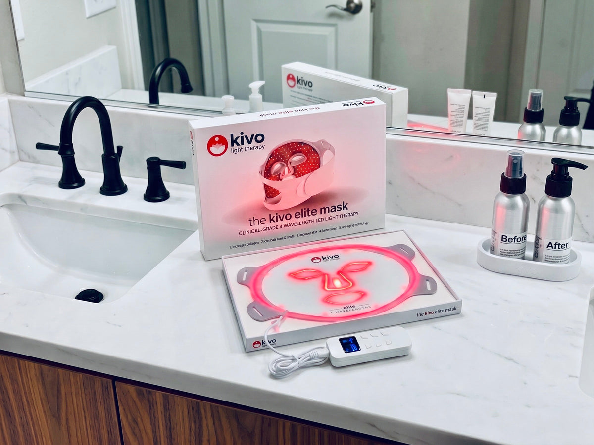 Kivo Elite Face: Blue, Yellow, Near-Infrared, and Red Light Therapy Mask