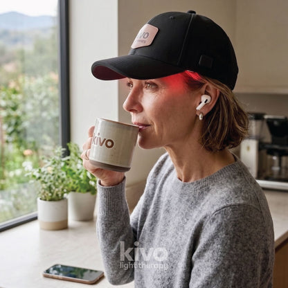 Kivo Red & Near-Infrared LED Therapy Cap - Portable & Battery-Powered