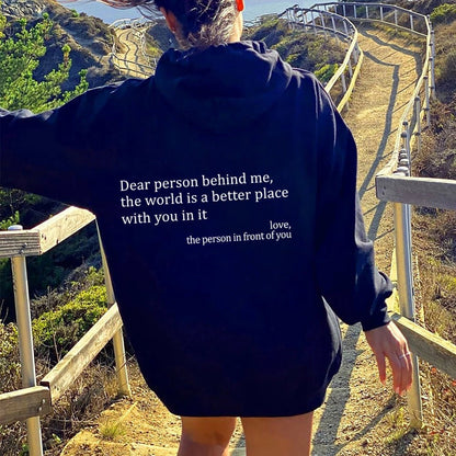 Women's Plush Letter Printed Kangaroo Pocket Hoodie | Cozy Pullover - Royal Eagles Promise of Peace