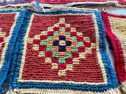 Wool Kilim Coasters 4" x 4"