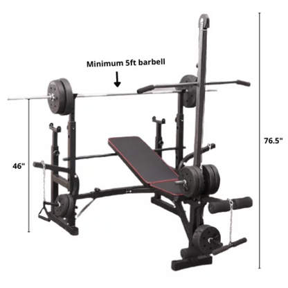 Adjustable Workout Bench with Weight Sets