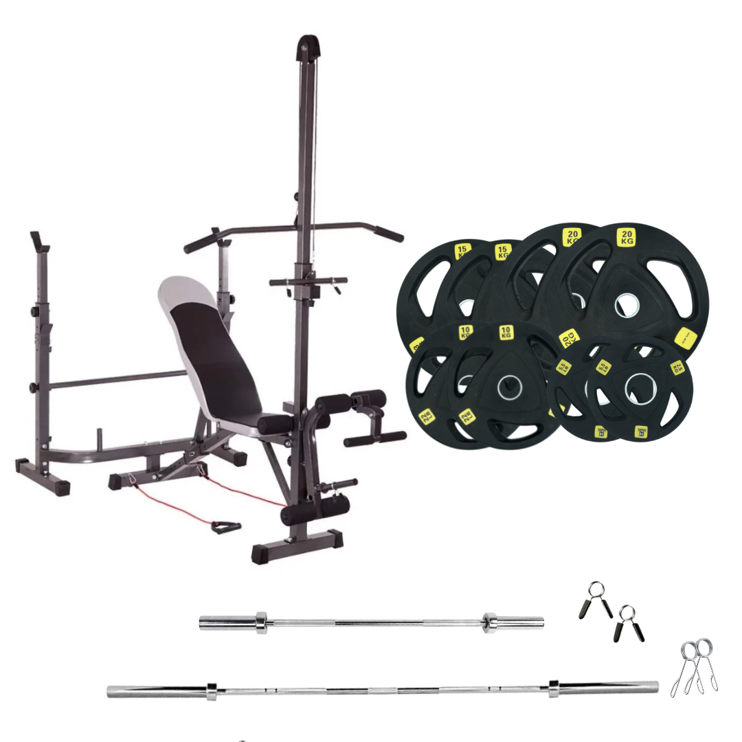 Adjustable Workout Bench with Weight Sets