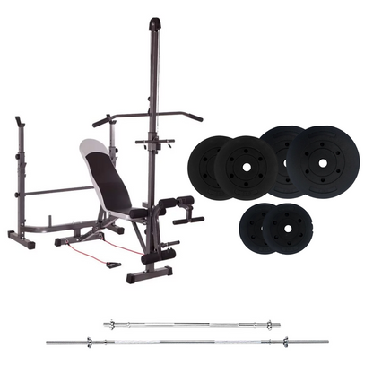 Adjustable Workout Bench with Weight Sets