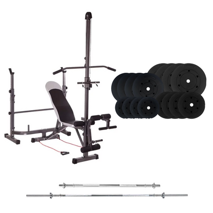 Adjustable Workout Bench with Weight Sets