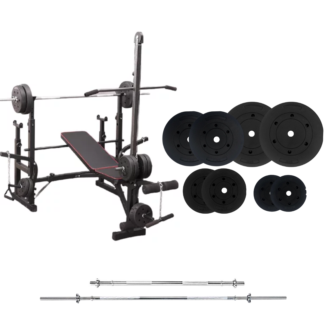 Adjustable Workout Bench with Weight Sets