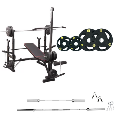 Adjustable Workout Bench with Weight Sets