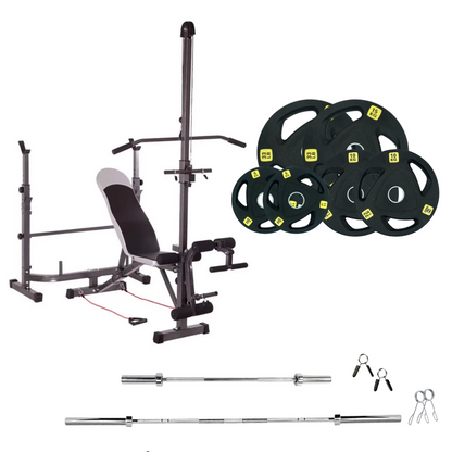Adjustable Workout Bench with Weight Sets
