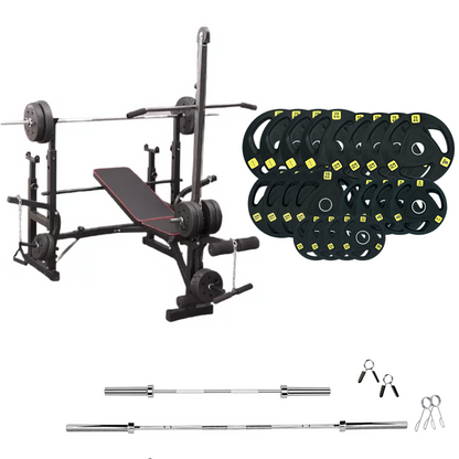 Adjustable Workout Bench with Weight Sets